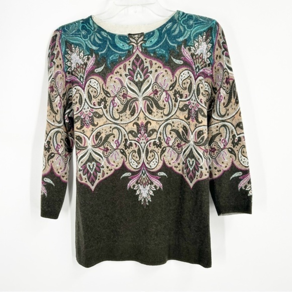 Talbots 100% Cashmere 3/4 Sleeve Sweater‎ Size Small